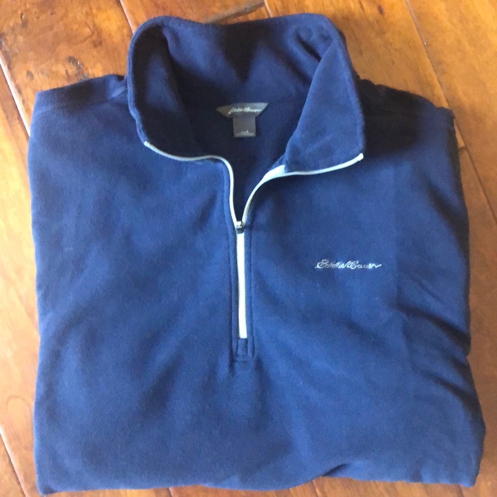 1/4 zip fleece pullover - Eddie Bauer size L